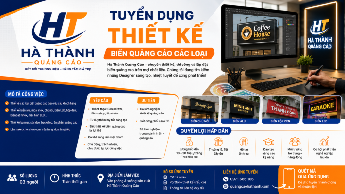 tuyển thiết kế biển quảng cáo