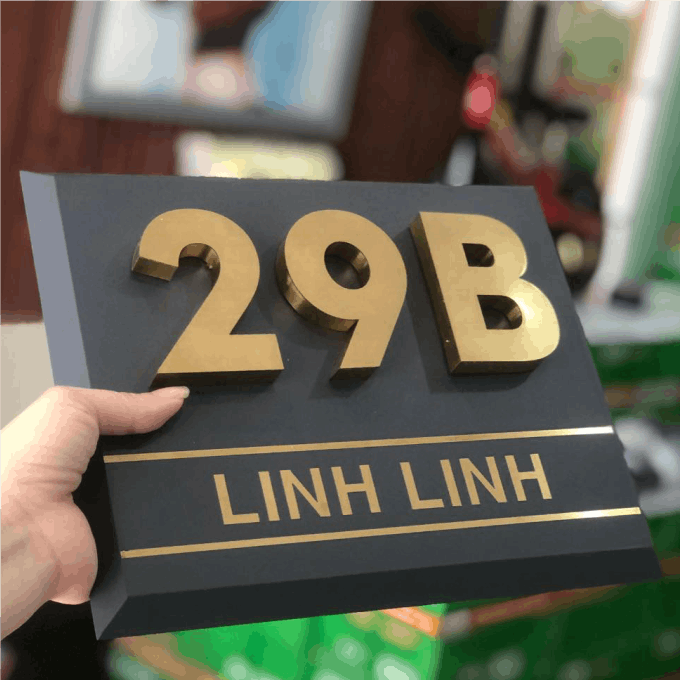 làm biển số nhà inox giá rẻ chất lượng cao