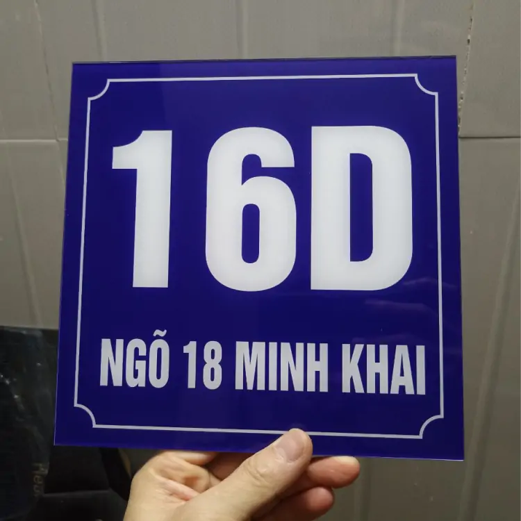 biển số nhà mica bền đẹp chất lượng cao