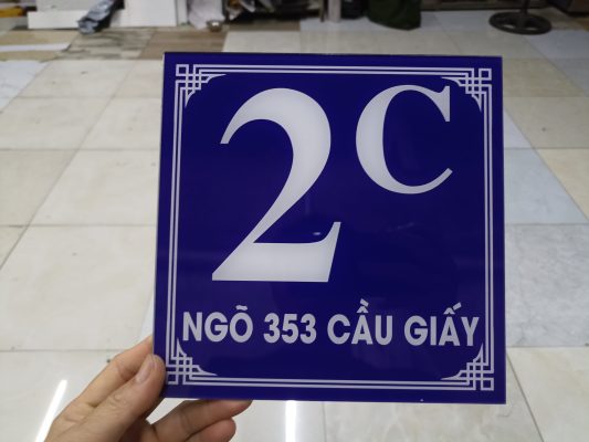 biển số nhà mica chống nước ngoài trời