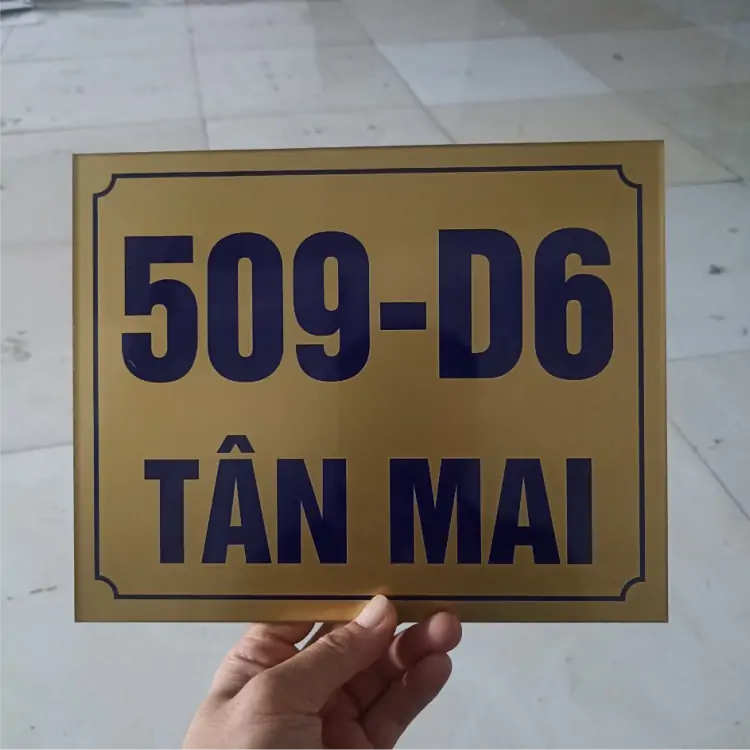 biển số nhà mica in UV sắc nét