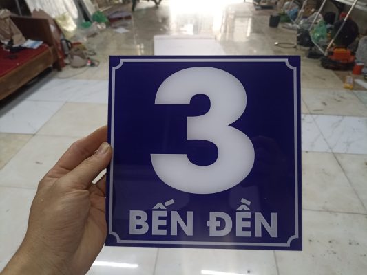 biển số nhà mica kết hợp inox