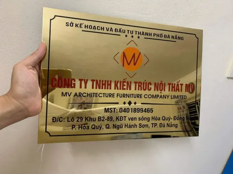 biển tên công ty inox trắng xước
