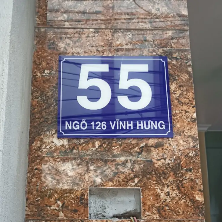 thi công biển số nhà mica chuyên nghiệp