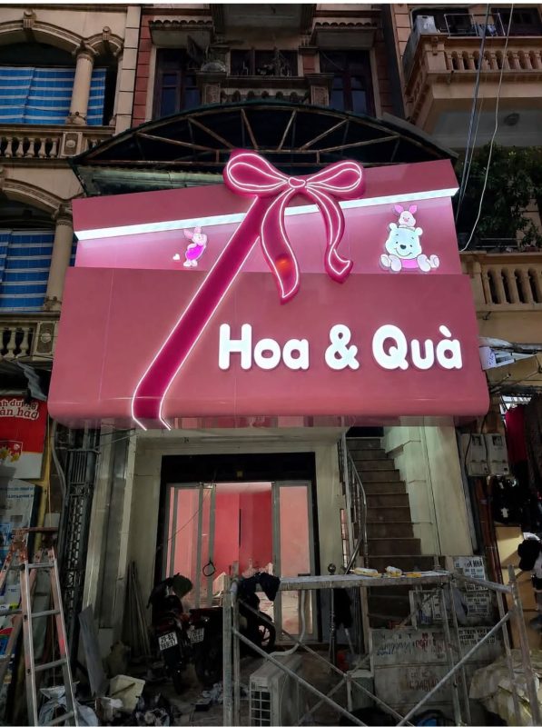 mẫu chữ nổi mica